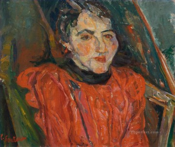 Expresionismo Painting - RETRATO ROSA DE MADAME X Chaim Soutine Expresionismo